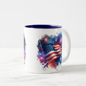 Patriottisch Tweekleurige Koffiemok (Voorkant rechts)