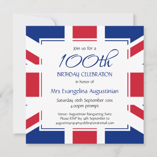 patriottisch | UNION JACK Custom | ELKE LEEFTIJD V Kaart (Voorkant)