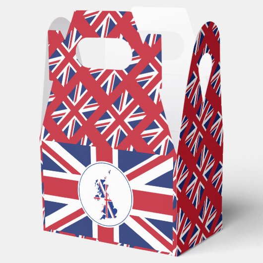 patriottisch | UNION JACK | Groot-Brittannië Rood Bedankdoosjes (Geopend)