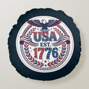 Patriottisch USA Adelaar Embleem Rond Kussen