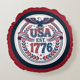 Patriottisch USA Adelaar Embleem Rond Kussen