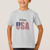 Patriottisch USA Kinder-Youth XS to XL T-Shirt (Voorkant)