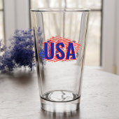 Patriottisch USA Monogram Lipstick Kus Glas