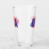 Patriottisch USA Monogram Lipstick Kus Glas (Links)