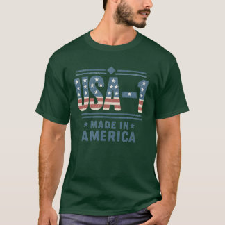 Patriottisch USA Nummer Eén Vintage Ontwerp T-shirt