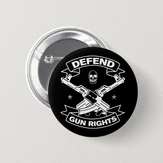 Patriottisch verdediging Pistool rechten verdedigi Ronde Button 5,7 Cm (Voorkant /achterkant)