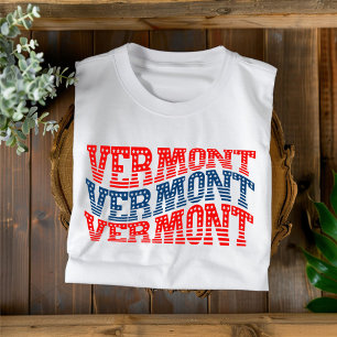 Patriottisch Vermont Rood en Blauw Boho T-shirt