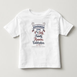 Patriottisch Vier Juli Familie Feest Design Kinder Shirts