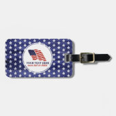 Patriottisch Vierde juli Amerikaanse Vlag Aangepas Bagagelabel (Voorkant horizontaal)
