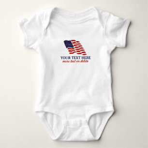 Patriottisch Vierde juli Amerikaanse Vlag Aangepas Romper