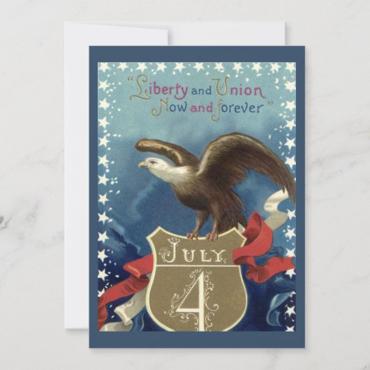  Patriottisch Vierde juli, Eagle met sterren Kaart (Voorkant)