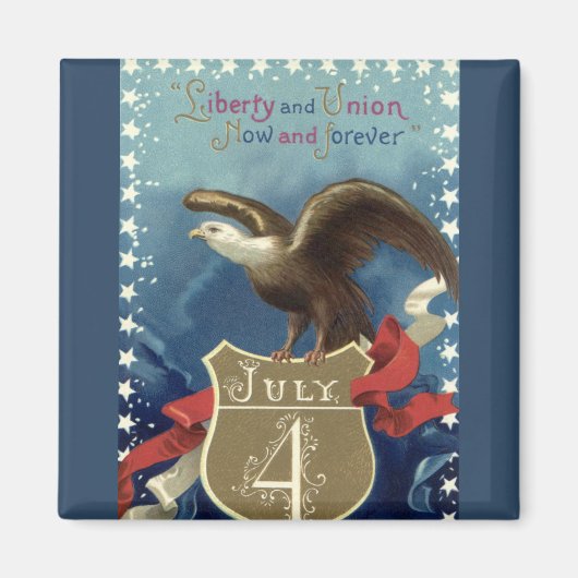 Patriottisch Vierde juli, Eagle met sterren Magneet (Voorkant)
