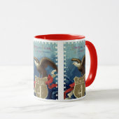 Patriottisch Vierde juli, Eagle met sterren Mok (Voorkant rechts)