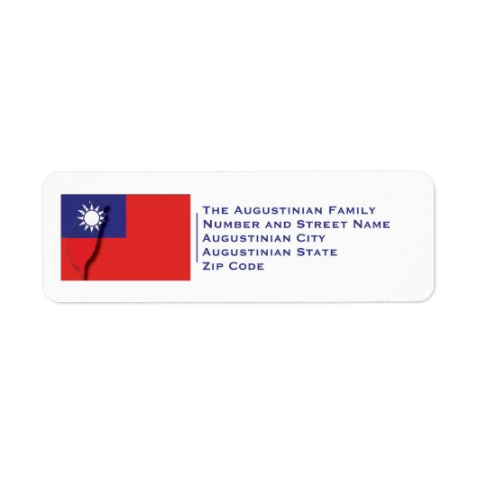 Patriottisch | VLAG TAIWAN (ROC) Etiket (Voorkant)