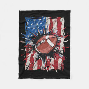 Patriottisch Voetbal 4 juli Mannen VS Amerikaanse Fleece Deken