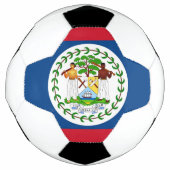 Patriottisch Voetbal met Belize vlag (Voorkant)