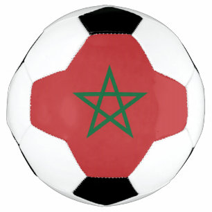 Patriottisch Voetbal met de Marokkaanse vlag