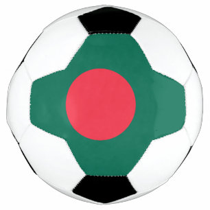 Patriottisch Voetbal met de vlag van Bangladesh