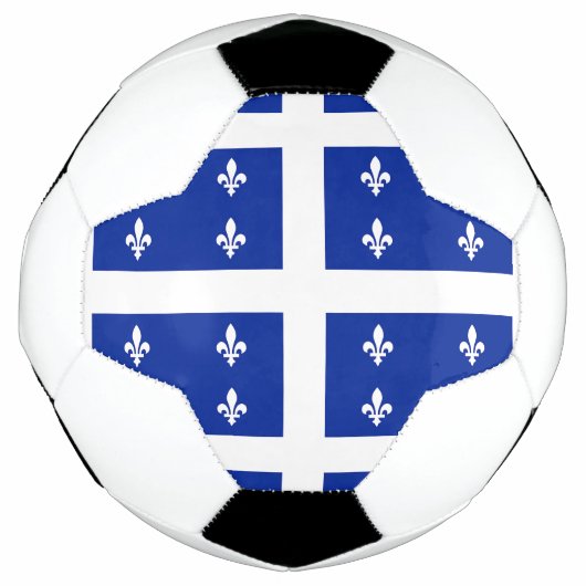 Patriottisch Voetbal met de vlag van Quebec, Canad (Voorkant)