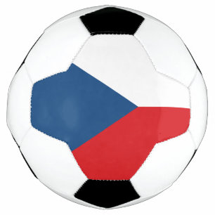 Patriottisch Voetbal met de vlag van Tsjechië
