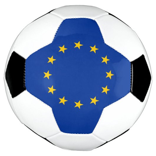 Patriottisch Voetbal met EU-vlag (Gedraaid)