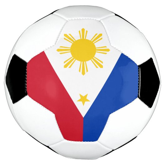 Patriottisch Voetbal met Filipijnse vlag (Gedraaid)