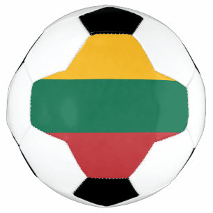 Patriottisch Voetbal met Litouwse vlag