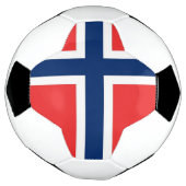 Patriottisch Voetbal met Noorse vlag (Gedraaid)