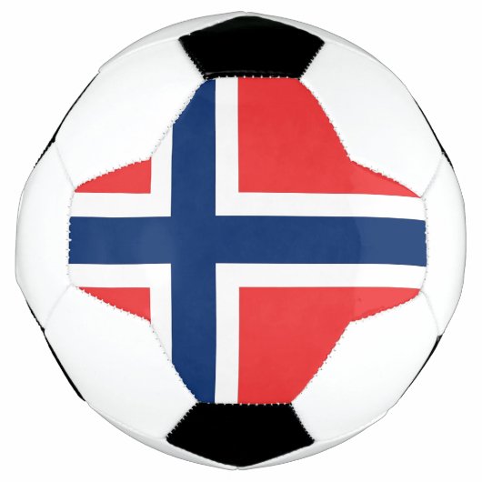 Patriottisch Voetbal met Noorse vlag (Voorkant)