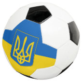 Patriottisch Voetbal met Oekraïense vlag (Drie kwart)