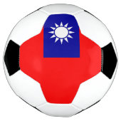 Patriottisch Voetbal met Taiwanese vlag (Gedraaid)