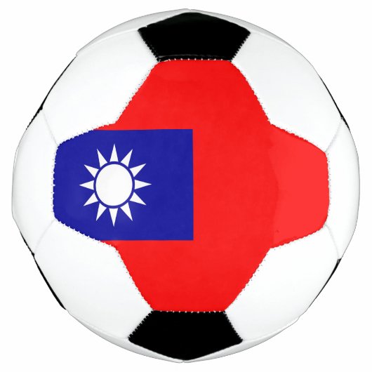 Patriottisch Voetbal met Taiwanese vlag (Voorkant)