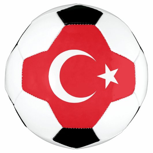 Patriottisch Voetbal met Turkse vlag (Voorkant)
