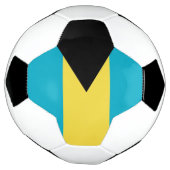 Patriottisch Voetbal met vlag Bahamas (Gedraaid)