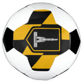 Patriottisch Voetbal met vlag van Baltimore (Gedraaid)