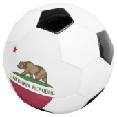 Patriottisch Voetbal met vlag van Californië, VS (Drie kwart)