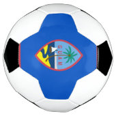 Patriottisch Voetbal met vlag van Guam, Verenigde (Gedraaid)