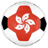Patriottisch Voetbal met vlag van Hongkong (Gedraaid)