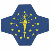 Patriottisch Voetbal met vlag van Indiana, Verenig (Enkel)