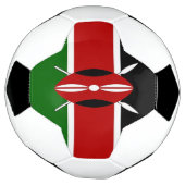 Patriottisch Voetbal met vlag van Kenia (Gedraaid)