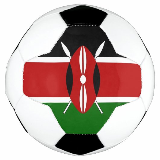 Patriottisch Voetbal met vlag van Kenia (Voorkant)