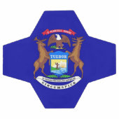 Patriottisch Voetbal met vlag van Michigan (Enkel)