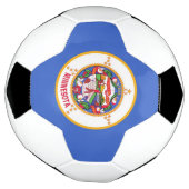 Patriottisch Voetbal met vlag van Minnesota (Gedraaid)
