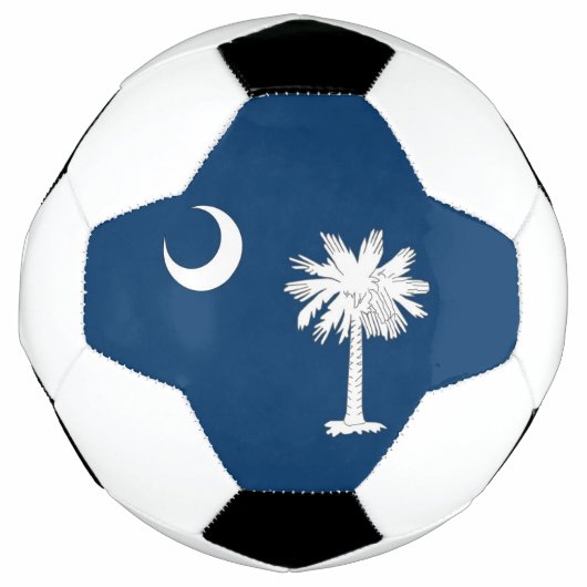 Patriottisch Voetbal met vlag van South Carolina (Voorkant)