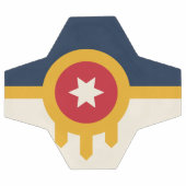 Patriottisch Voetbal met vlag van Tulsa, Oklahoma (Enkel)