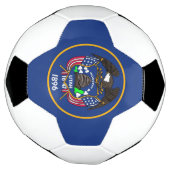 Patriottisch Voetbal met vlag van Utah (Gedraaid)