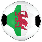 Patriottisch Voetbal met Wales Flag (Gedraaid)