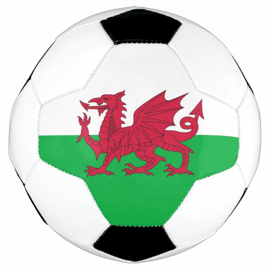Patriottisch Voetbal met Wales Flag (Voorkant)