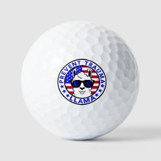 Patriottisch voorkómen trauma lama golfballen (Voorkant)