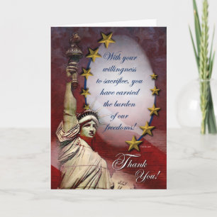 Patriottisch Vrijheidsbeeld - Dankjewel Card Bedankkaart